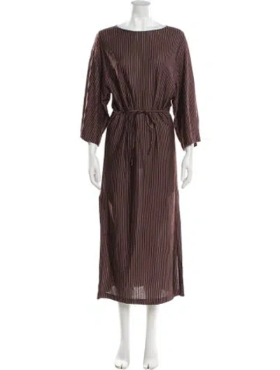 Pre-owned The Row Silk Long Dress In Multi
