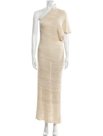 Pre-owned The Row Silk Long Dress In Neutral