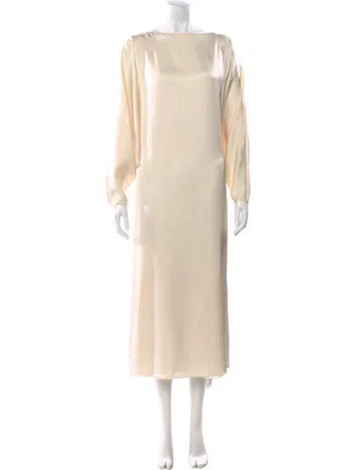Pre-owned The Row Silk Long Dress In Neutral