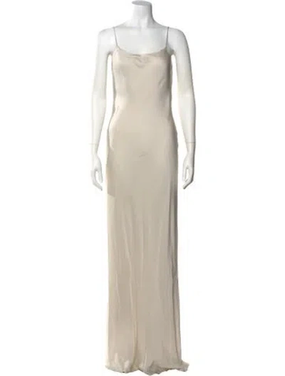 Pre-owned The Row Silk Long Dress In Neutral