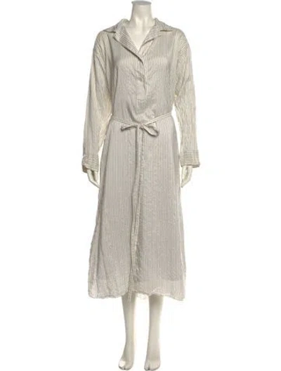 Pre-owned The Row Silk Long Dress In Neutral