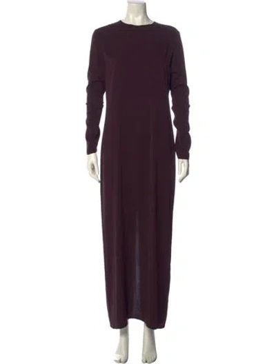 Pre-owned The Row Silk Long Dress In Purple
