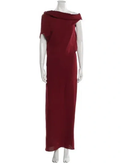 Pre-owned The Row Silk Long Dress In Red