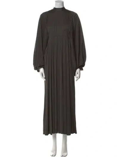 Pre-owned The Row Silk Long Dress W/ Tags In Gray