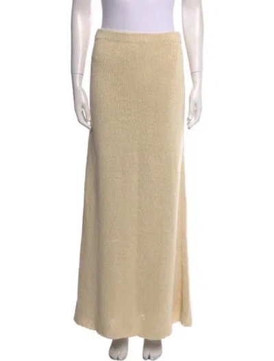 Pre-owned The Row Silk Long Skirt In Neutral