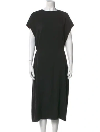 Pre-owned The Row Silk Midi Length Dress In Black