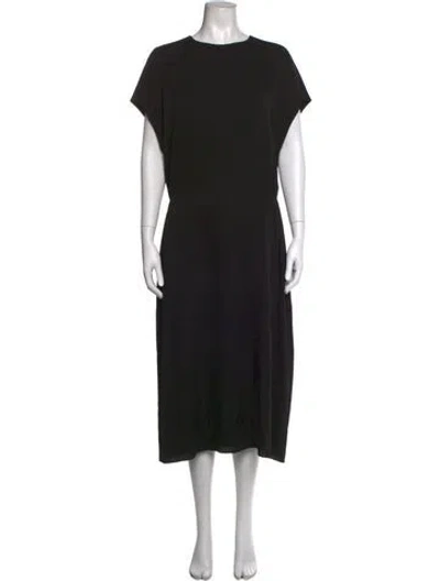 Pre-owned The Row Silk Midi Length Dress In Black