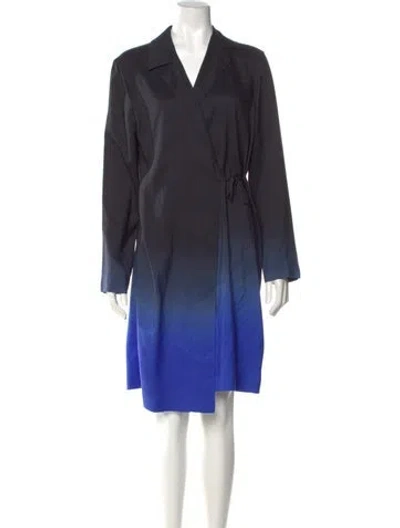 Pre-owned The Row Silk Midi Length Dress In Blue