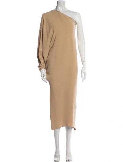 Pre-owned The Row Silk Midi Length Dress In Neutrals