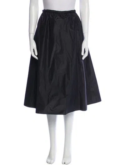 Pre-owned The Row Silk Midi Length Skirt In Black