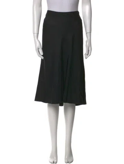 Pre-owned The Row Silk Midi Length Skirt In Black