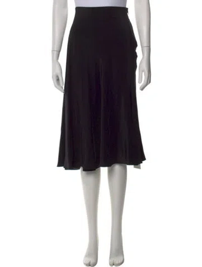 Pre-owned The Row Silk Midi Length Skirt In Black