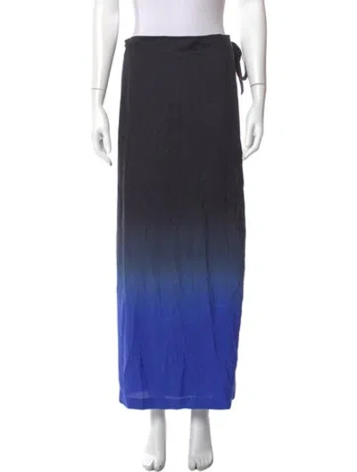 Pre-owned The Row Silk Midi Length Skirt In Blue