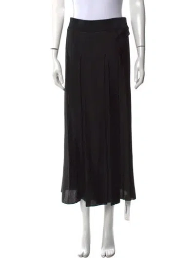 Pre-owned The Row Silk Midi Length Skirt In Gray