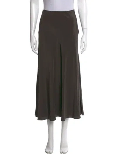 Pre-owned The Row Silk Midi Length Skirt In Green