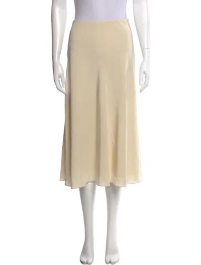 Pre-owned The Row Silk Midi Length Skirt In Neutral