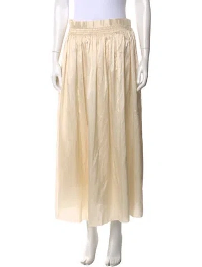Pre-owned The Row Silk Midi Length Skirt In Neutral