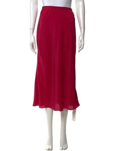 Pre-owned The Row Silk Midi Length Skirt In Red