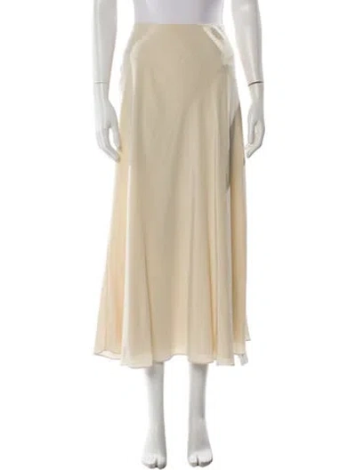 Pre-owned The Row Silk Midi Length Skirt W/ Tags In Neutral