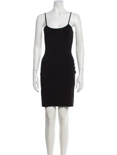 Pre-owned The Row Silk Mini Dress In Black