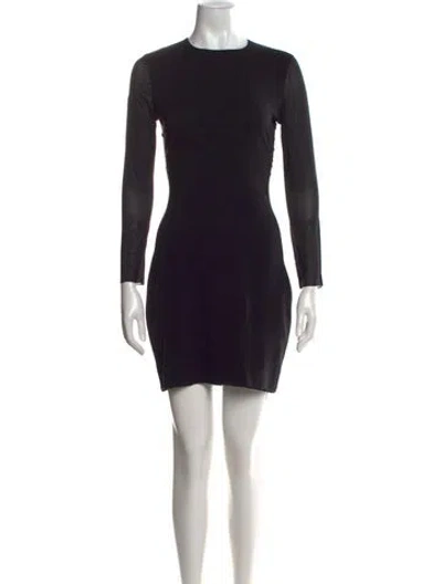 Pre-owned The Row Silk Mini Dress In Black