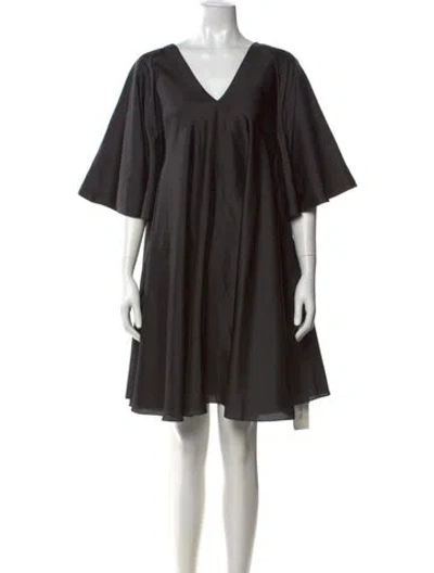 Pre-owned The Row Silk Mini Dress In Black
