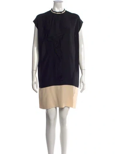 Pre-owned The Row Silk Mini Dress In Black