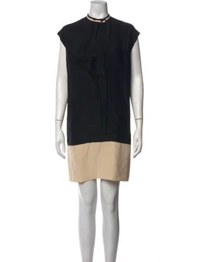 Pre-owned The Row Silk Mini Dress In Black