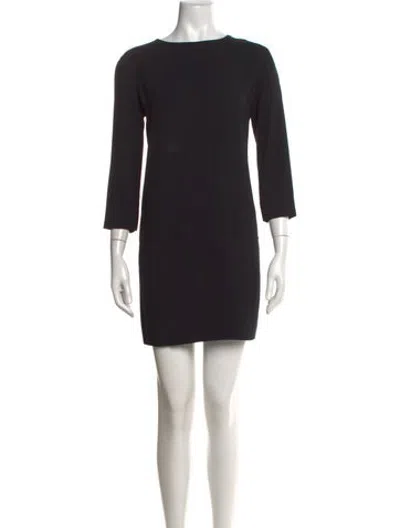 Pre-owned The Row Silk Mini Dress In Black