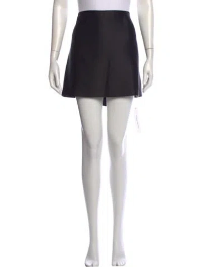 Pre-owned The Row Silk Mini Skirt In Black