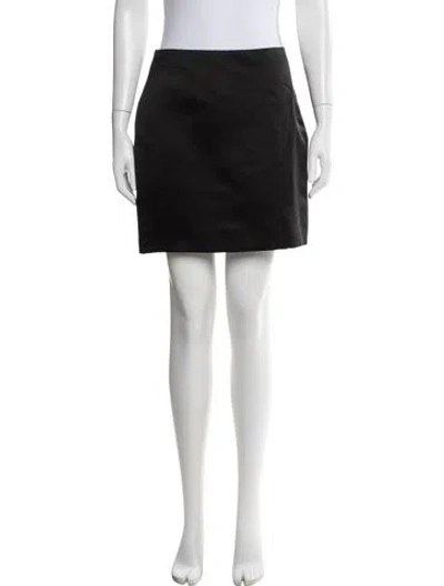 Pre-owned The Row Silk Mini Skirt In Black