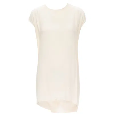 The Row Silk Modal Knit Wrap Tie Back Tunic Vest In White