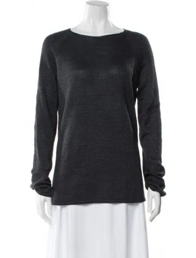 Pre-owned The Row Silk Off-the-shoulder Sweater In Blue