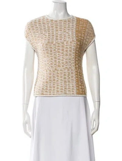Pre-owned The Row Silk Patterned Top In Neutral