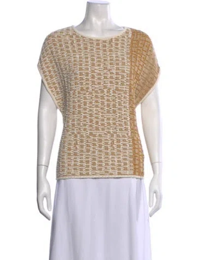 Pre-owned The Row Silk Patterned Top In White