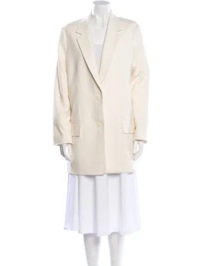 Pre-owned The Row Silk Peacoat In Neutral