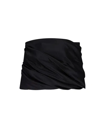 The Row Silk Shrug In Black