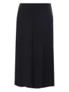 The Row Silk Skirt In Black