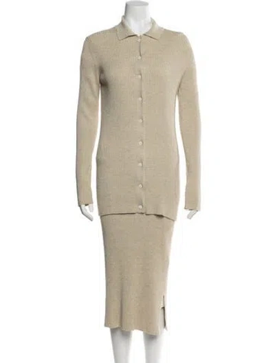 Pre-owned The Row Silk Skirt Set In Neutral