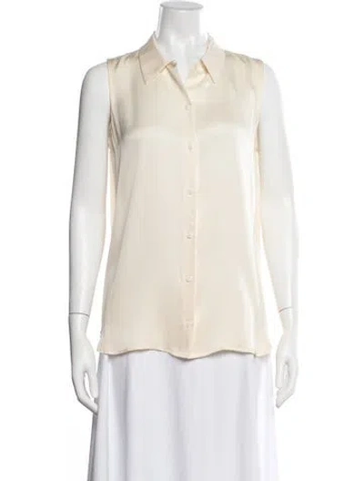Pre-owned The Row Silk Sleeveless Top In Neutrals