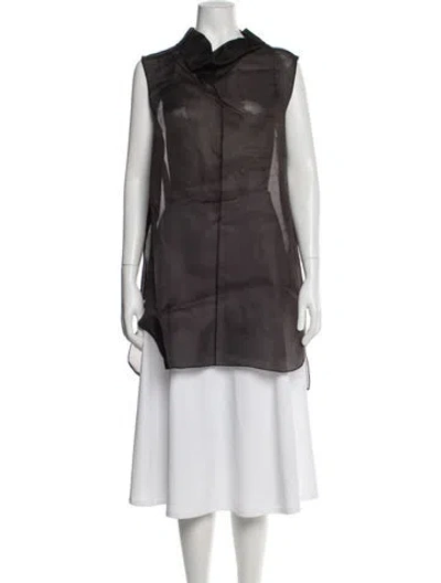 Pre-owned The Row Silk Sleeveless Top W/ Tags In Brown