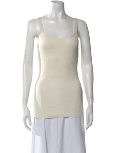 Pre-owned The Row Silk Square Neckline Top In Neutral