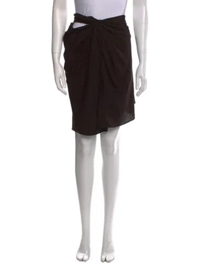 Pre-owned The Row Silk Strapless Tunic In Brown