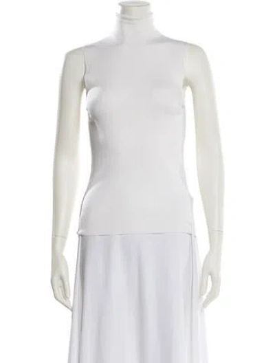 Pre-owned The Row Silk Turtleneck Top In Neutral