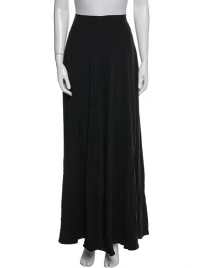 Pre-owned The Row Silk Wide Leg Pants In Black