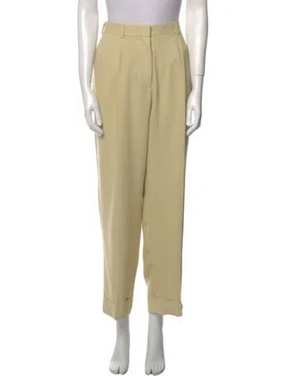 Pre-owned The Row Silk Wide Leg Pants In Neutral