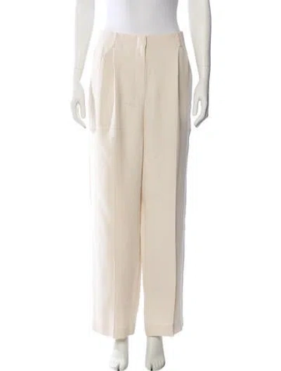 Pre-owned The Row Silk Wide Leg Pants In Neutral