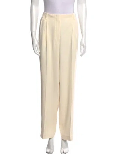 Pre-owned The Row Silk Wide Leg Pants In Neutral