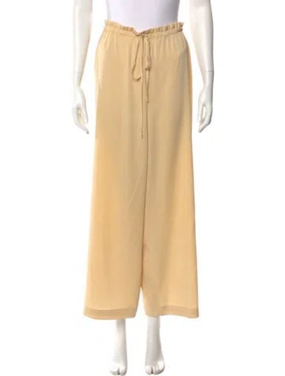 Pre-owned The Row Silk Wide Leg Pants In Neutral