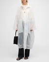 The Row Silva Oversize Sheer Nylon Coat In White